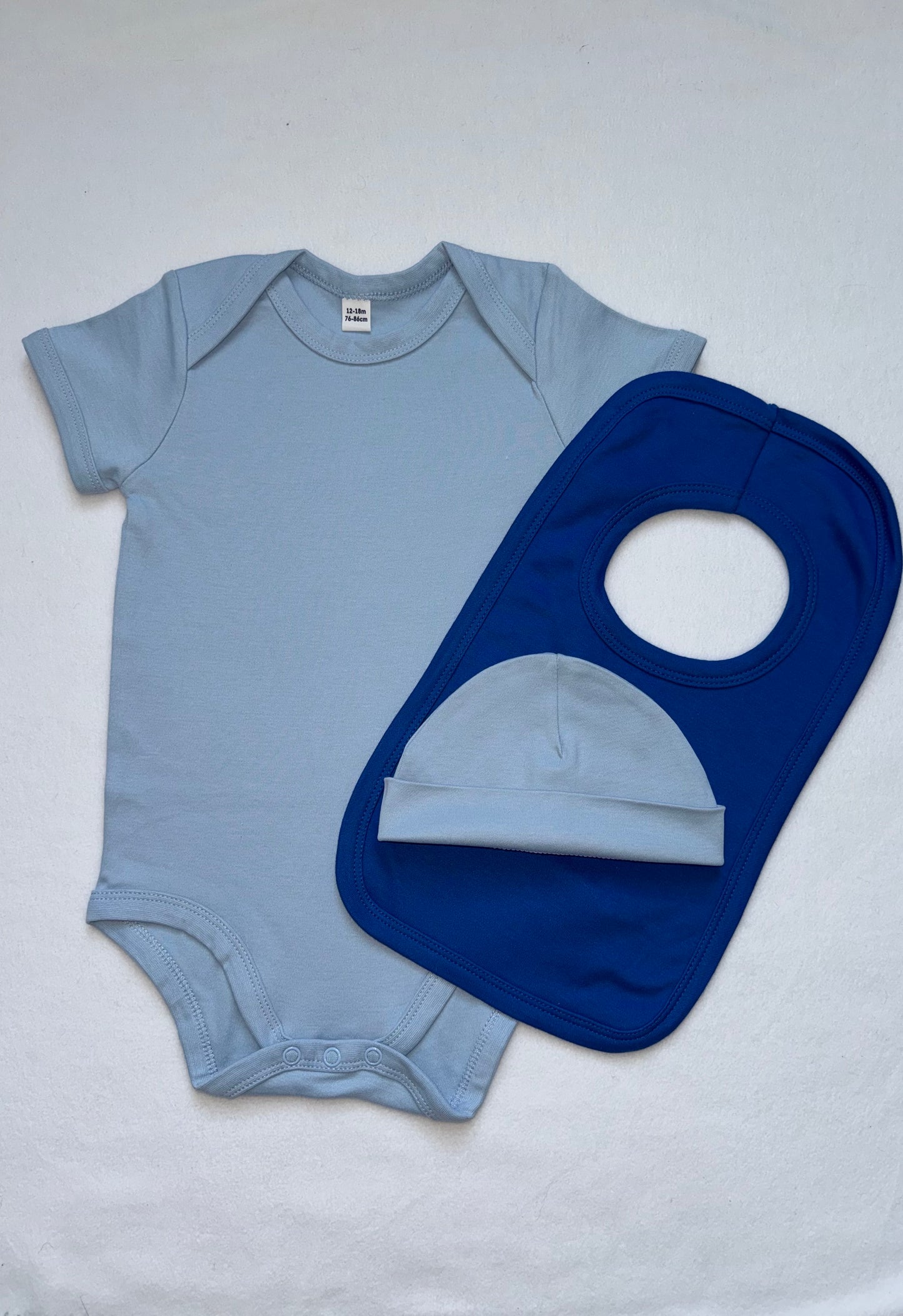 Custom Baby Bundle Set – Blanket, Bib, Hat & Vest