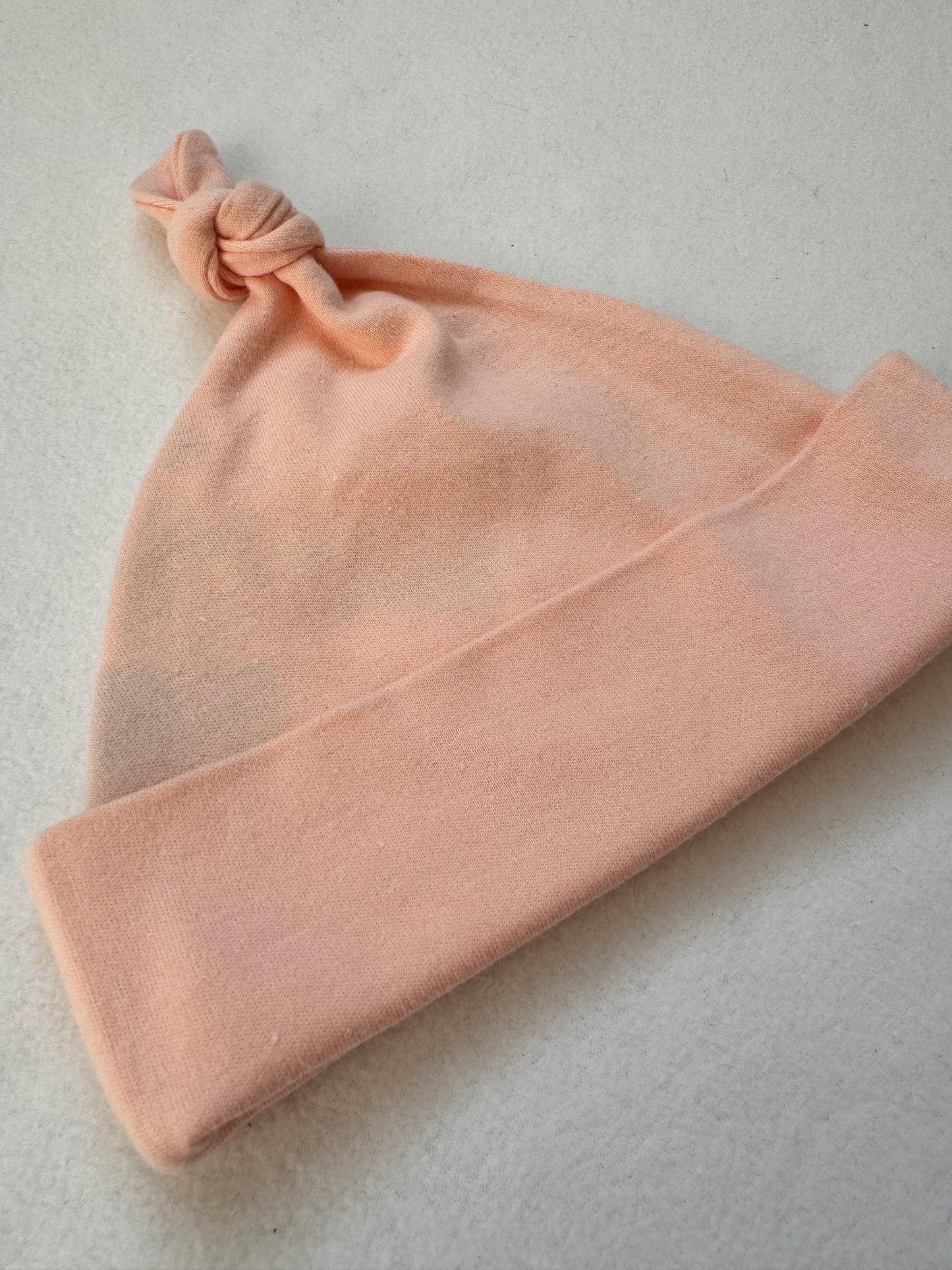 Pale Pink Baby Knotted Hat | Plain Blank Baby Hat