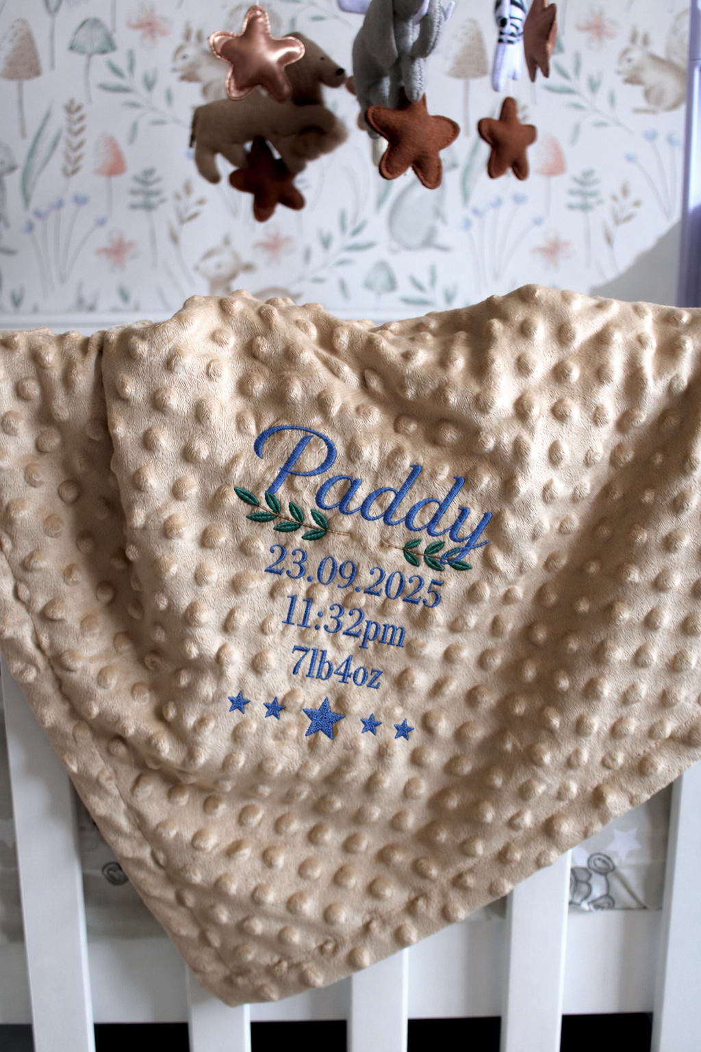 Caramel Personalised Baby Blanket