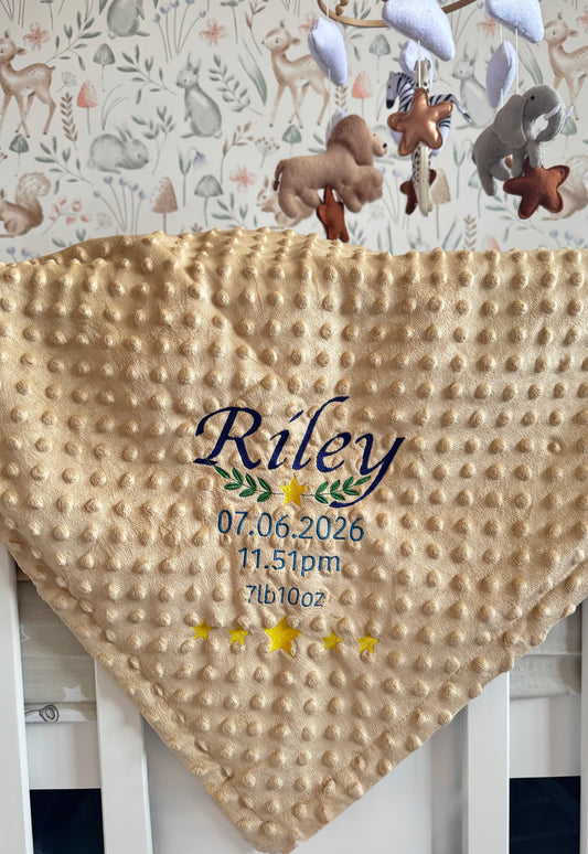 Caramel Personalised Baby Boy | Unisex Blanket