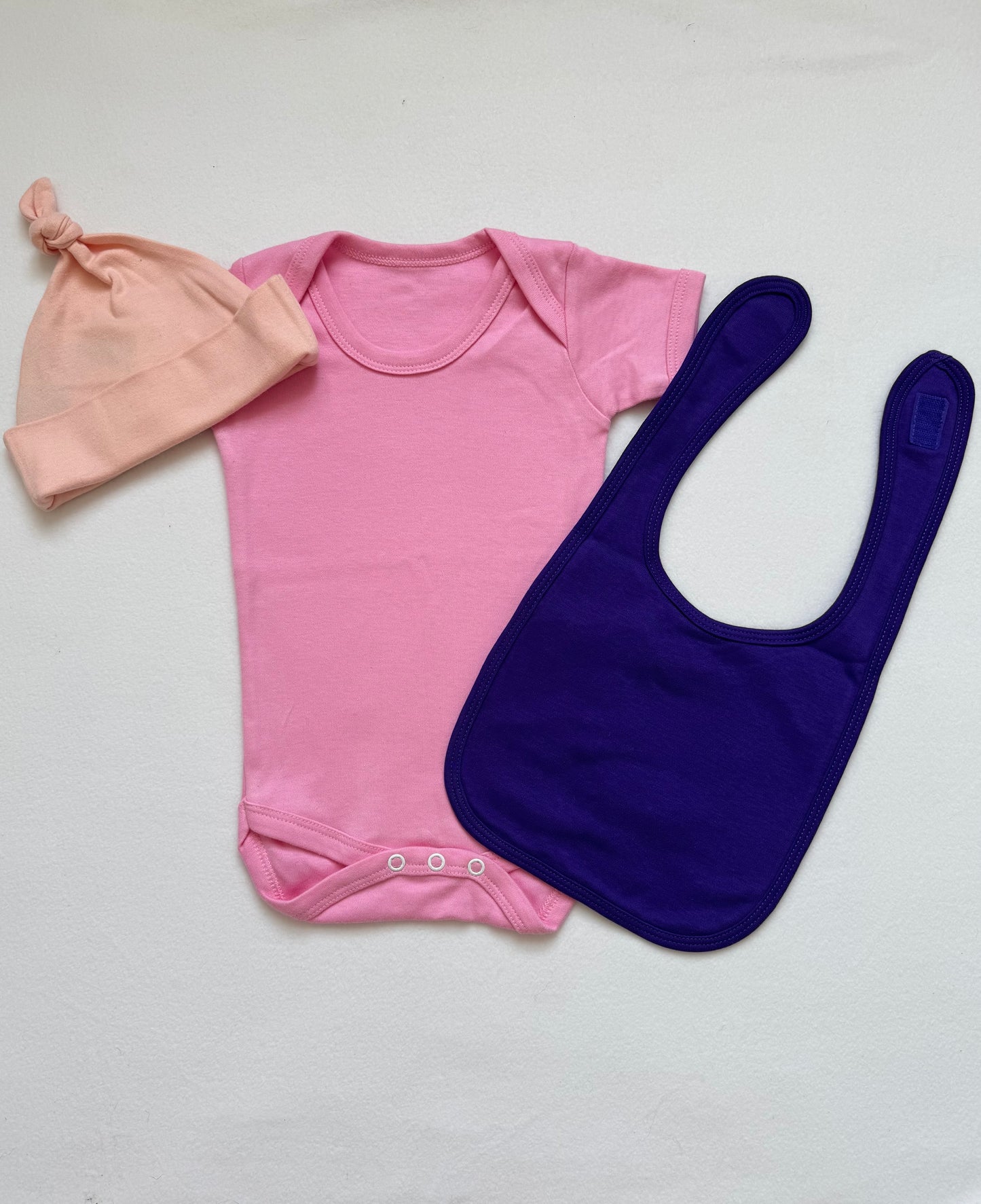 Custom Baby Bundle Set – Blanket, Bib, Hat & Vest