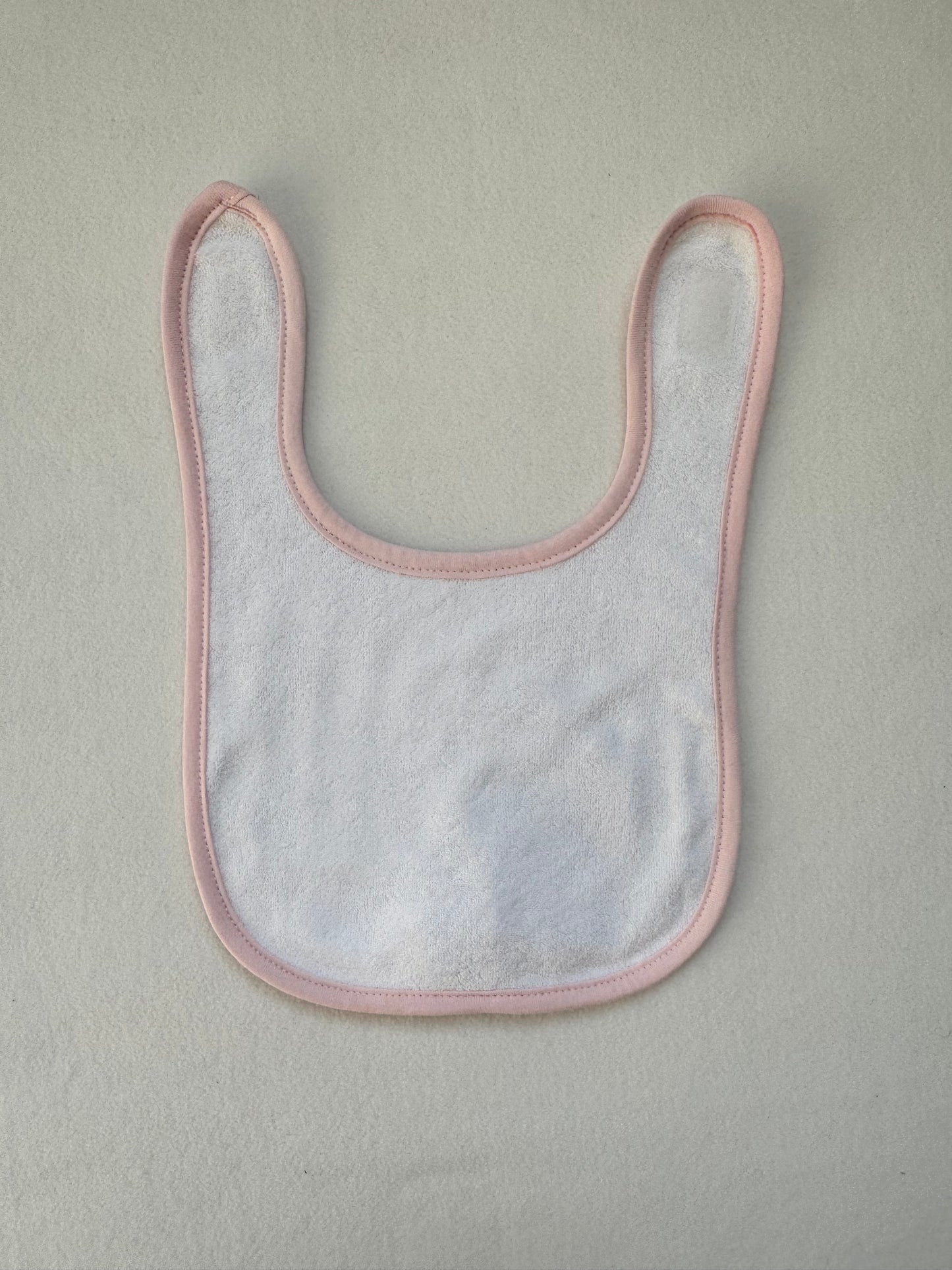 White and Pink Bib | Baby Feeding Bib