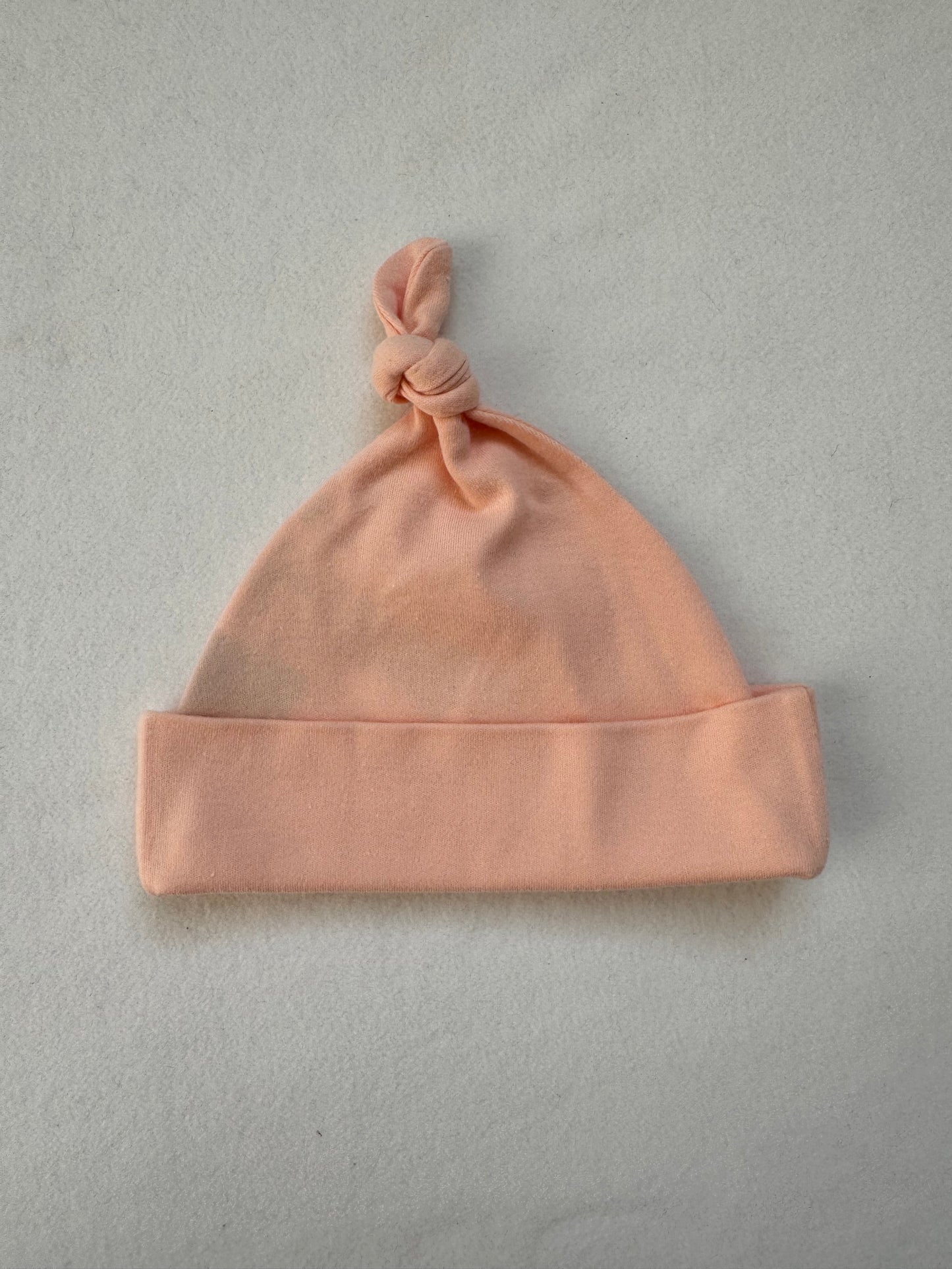 Pale Pink Baby Knotted Hat | Plain Blank Baby Hat