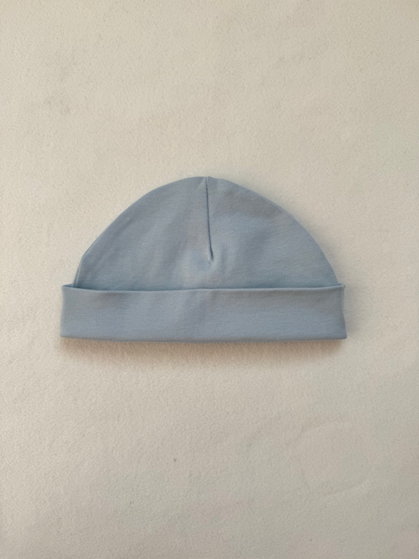 Baby Blue Soft Cotton Hat | Plain Blank Baby Hat