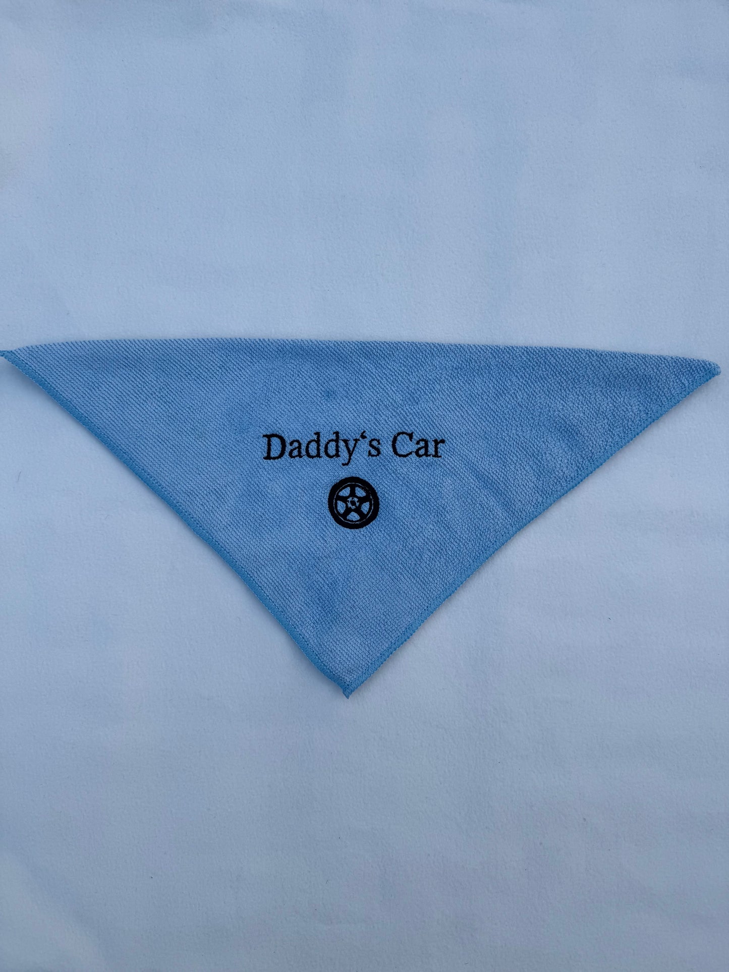Personalised Embroidered 'Daddy's Car' Microfibre Cloth