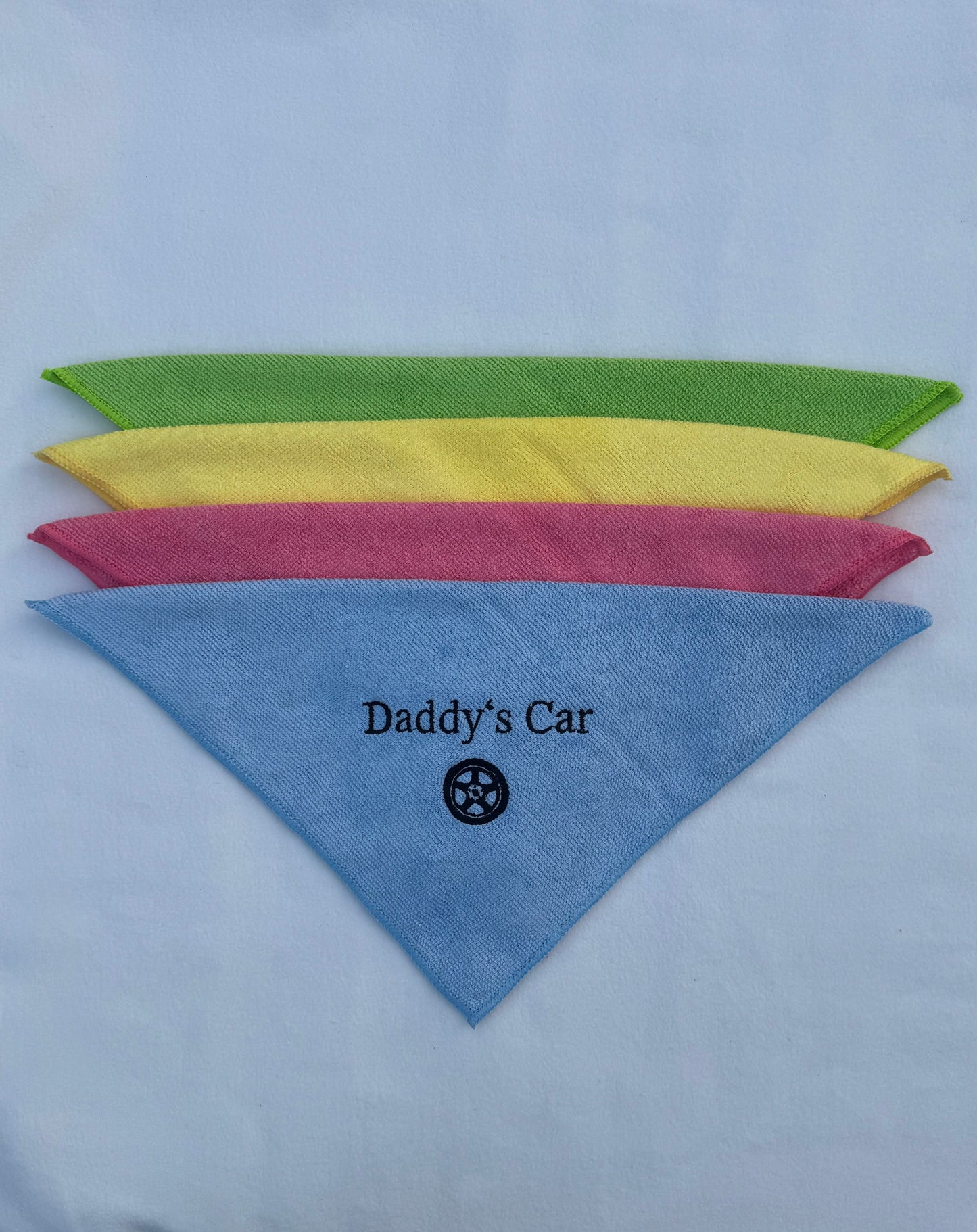 Personalised Embroidered 'Daddy's Car' Microfibre Cloth