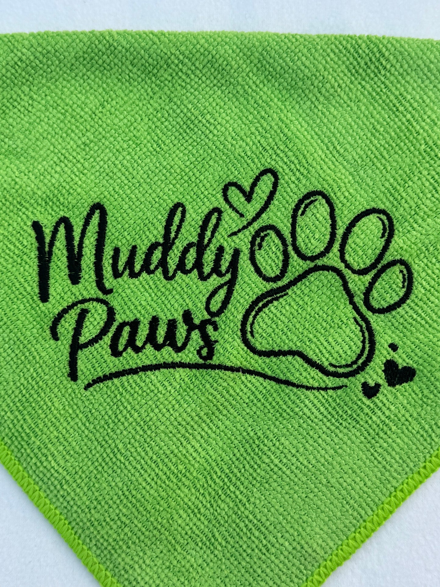 Muddy Paws Embroidered Microfibre Cleaning Cloth