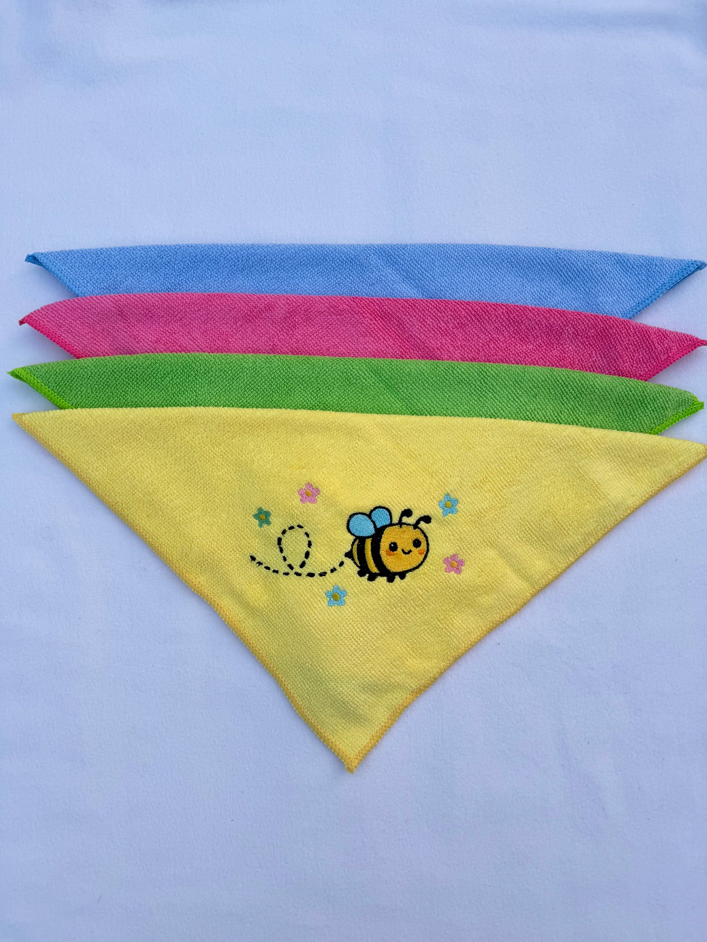Bee Floral Embroidered Microfibre Cloth ⭐